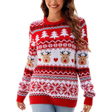 Women's Christmas Graphic Pattern Jacquard Pullover Sweater Jumper