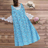 Beach Sleeveless Print Dress