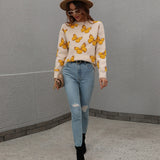 Butterfly Crew Neck Sweater