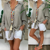 Button Loose Long Sleeve Shirt
