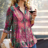 Casual Loose Digital Print Shirt