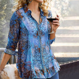 Casual Loose Digital Print Shirt
