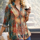 Casual Loose Digital Print Shirt