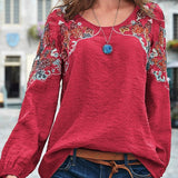 Casual Loose Embroidered Top