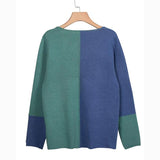 Casual Color Block Knit  Button Cropped Cardigan