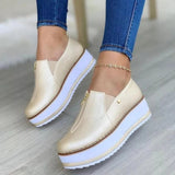 Casual Zip-up Platform Shoes