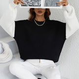 Colorblock Crew Neck Oversized Sweater