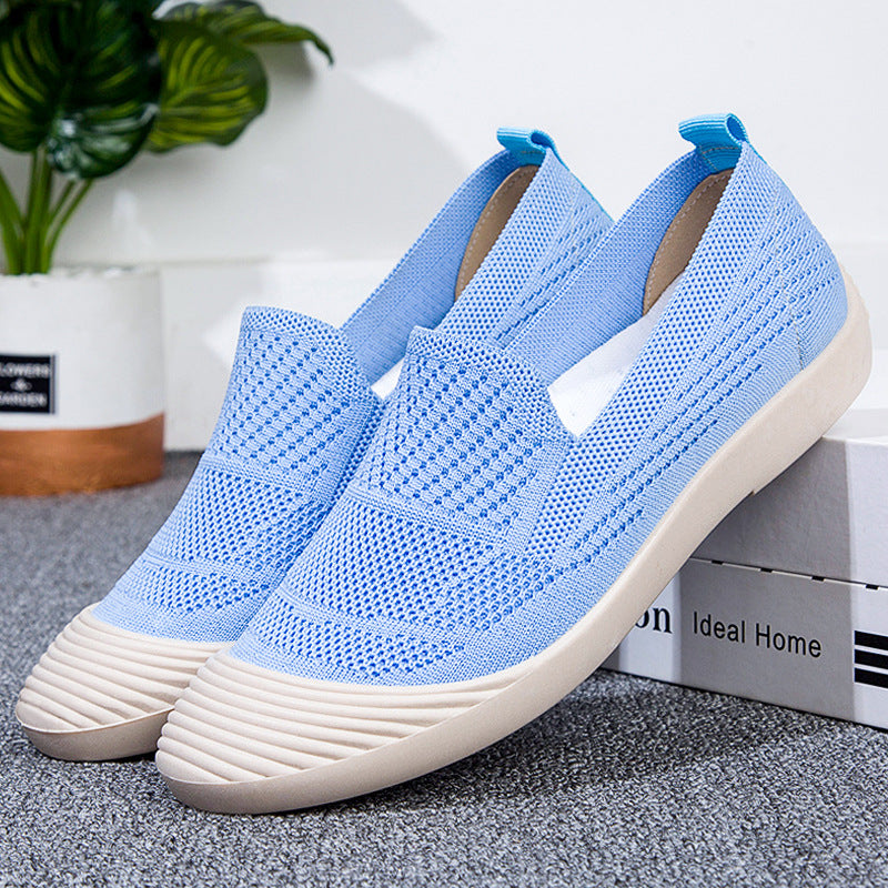 Comfortable Slip On Pointed Toe Flyknit Shoes