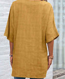 Cotton Pullover V-neck Shirt