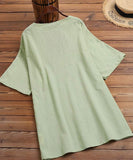 Cotton Pullover V-neck Shirt