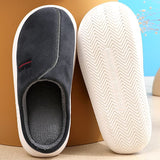 Couple's Suede Fabric House Slippers