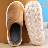 Couple's Suede Fabric House Slippers