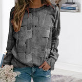 Crew-neck Paneled Long-sleeve Sweater