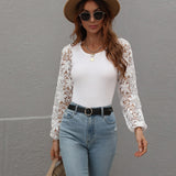 Cutout Sleeve Crew Neck Sweater