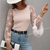 Cutout Sleeve Crew Neck Sweater