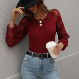 Cutout Sleeve Crew Neck Sweater