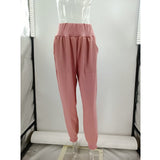Elastic Waist Casual Cropped Pants
