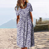 Elegant Printed Midi Dress