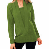 Fake Two Piece V-Neck Sweaters