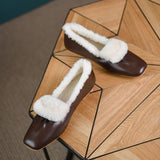 Flat Sheepskin Warm Shoes