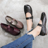 Flower Pattern Leather Shoes