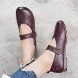 Flower Pattern Leather Shoes
