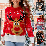 Women's Christmas Graphic Pattern Jacquard Pullover Sweater Jumper