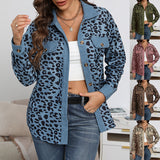Corduroy Leopard Print Jacket