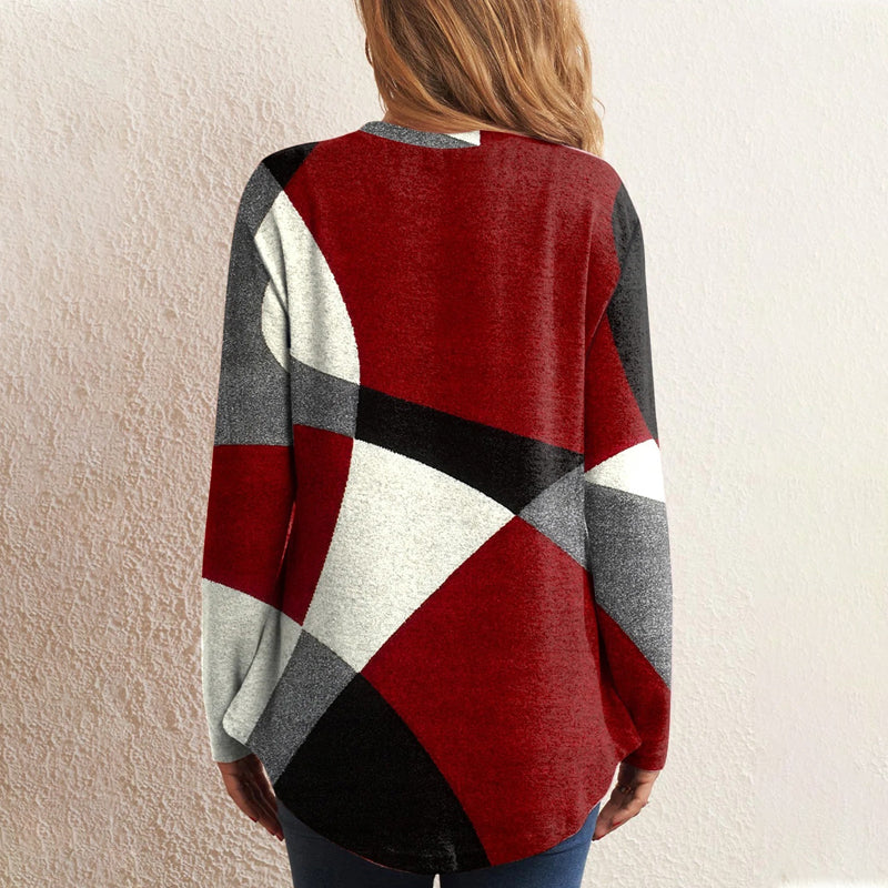 Geometric Color Block Printed T-Shirt