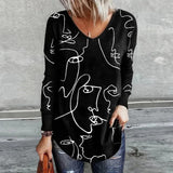 Geometric Print Long Sleeve T-Shirt