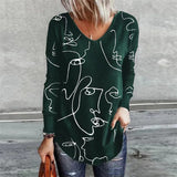 Geometric Print Long Sleeve T-Shirt