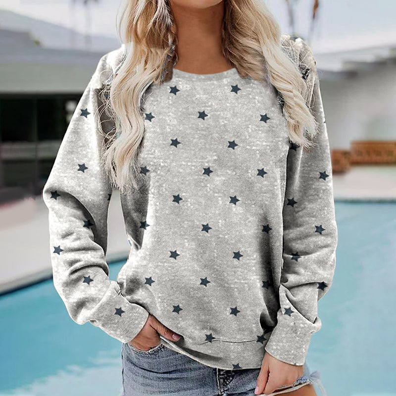 Geometric Printed Long Sleeve Sweatshirt