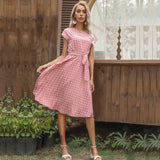Hilary Spot Dress - Pink