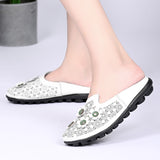 Hollow Out Covered Toe Loafers With Floral