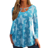 Irregular Neckline Long-sleeve T-shirt