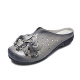 Leather Cutout Flat Mules