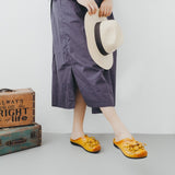 Leather Cutout Flat Mules