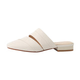 Leather Cutout Leather Mules