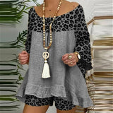 Leopard Panelled Loose Cotton Set
