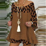 Leopard Panelled Loose Cotton Set
