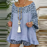 Leopard Panelled Loose Cotton Set