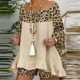 Leopard Panelled Loose Cotton Set