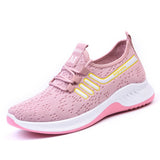 Lightweight Stretch Lace Up Mesh Sneakers