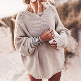 Loose Dolma Sleeve Knit Sweater Outwear