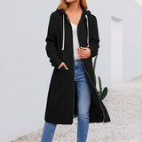 Loose Zip Maxi Cardigan Jacket