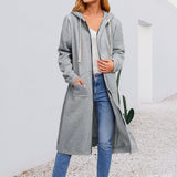 Loose Zip Maxi Cardigan Jacket