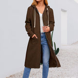 Loose Zip Maxi Cardigan Jacket
