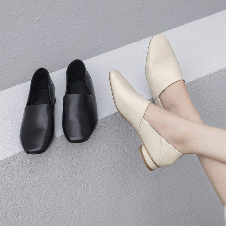 Minimalist Pointed Toe Leather Shoes