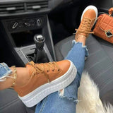 Platform Fashion Lace-up Casual Shoes