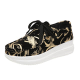 Print Lace-Up Casual Shoes